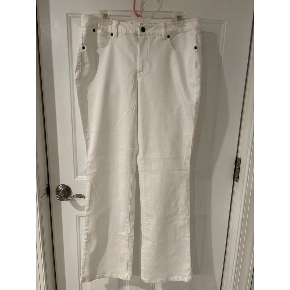 Talbots Vintage Heritage Bootcut Jeans‎ White Denim Classic Style Women's 12W